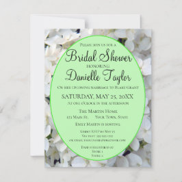 Invitación Hidrangea blanca clásica ducha de novia floral