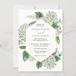 Invitación Hidrangea Blossoms y Greenery Boda