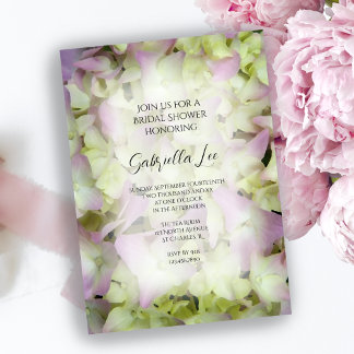 Invitación Hidrangea casi rosa Ducha de novia