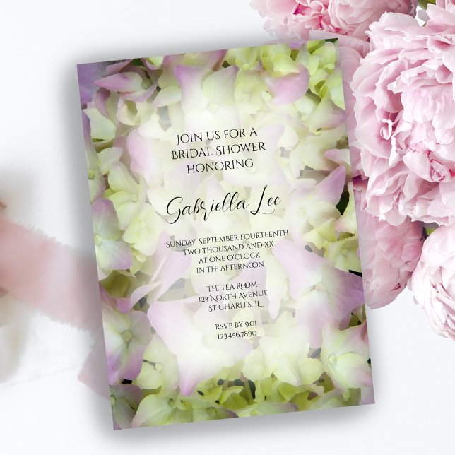 Invitación Hidrangea casi rosa Ducha de novia (Subido por el creador)