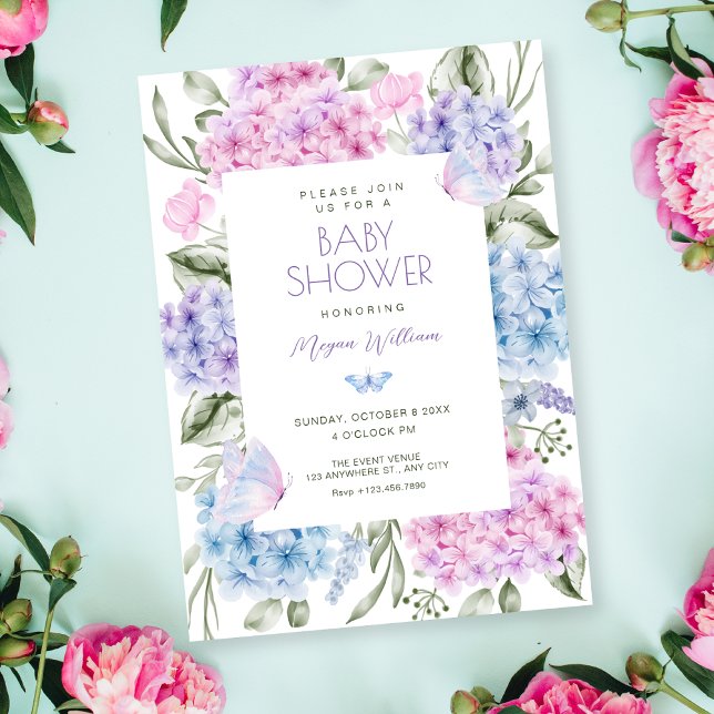 Invitación Hidrangea floral (Subido por el creador)