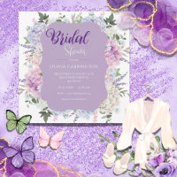 Hidrangea Floral Acuarela Elegante Ducha Bridal
