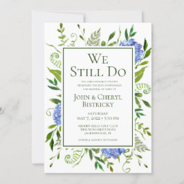 Invitación Hidrangeas azules que aún hacemos