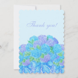 Invitación Hidrangeas dibujadas a mano en una bolsa