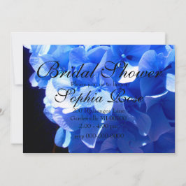 Invitación Hidrenajes azules florales de cobalto elegantes az