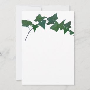 Invitación Hiedra inglesa verde clásica