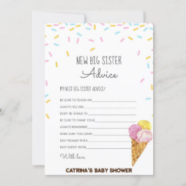 Invitación Hielo Crema Sprinkle Baby Shower -Nombre editable,
