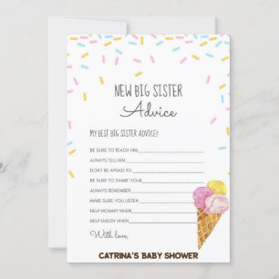 Invitación Hielo Crema Sprinkle Baby Shower -Nombre editable,