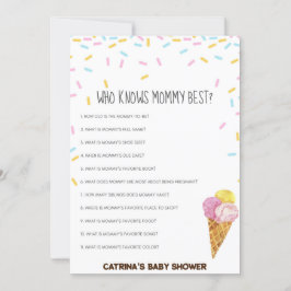 Invitación Hielo Crema Sprinkle Baby Shower -Nombre editable,