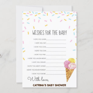 Invitación Hielo Crema Sprinkle Baby Shower -Nombre editable,