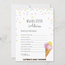 Invitación Hielo Crema Sprinkle Baby Shower -Nombre editable,