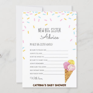 Invitación Hielo Crema Sprinkle Baby Shower -Nombre editable,