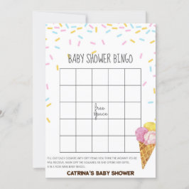 Invitación Hielo Crema Sprinkle Baby Shower -Nombre editable,