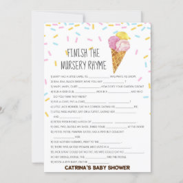 Invitación Hielo Crema Sprinkle Baby Shower -Nombre editable,