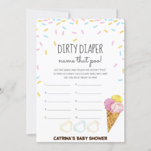 Invitación Hielo Crema Sprinkle Baby Shower -Nombre editable,