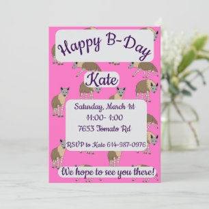 Invitación Hienas Marrones Feliz Cumpleaños