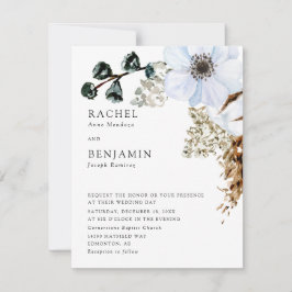 Invitación Hierba de Pampas Elegante Floral Boho Boda 