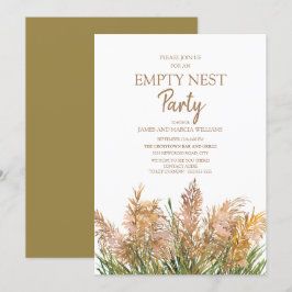 Invitación Hierba de Pampas Marrón Fiesta de Nido Vacío Verde