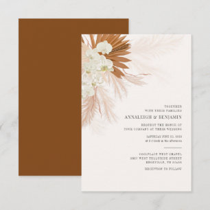 Invitación Hierba Pampas Botánica Palmas del Desierto Boda