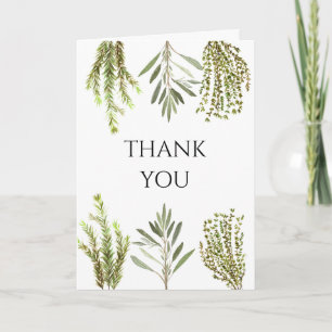 Invitación Hierbas botánicas Lemons acuarela Gracias