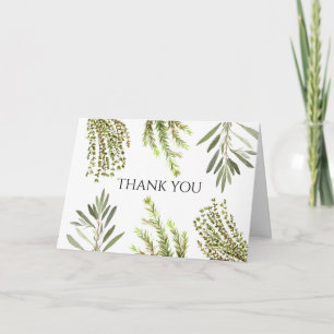 Invitación Hierbas botánicas Rosemary Watercolor Gracias