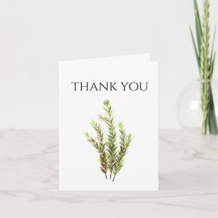 Invitación Hierbas botánicas Rosemary Watercolor Gracias