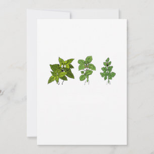 Invitación Hierbas, tema de hierbas