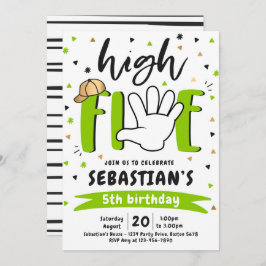 Invitación High Five Birthday Hi Five Five Birthday Party