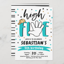 Invitación High Five Birthday Hi Five Five Birthday Party