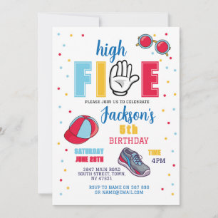 Invitación High Five Birthday Sunglass 5Summer Boys