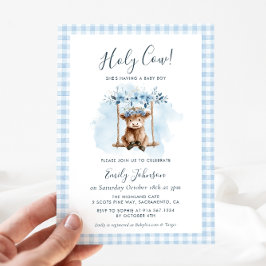 Invitación Highland Cow Boy Baby Shower Invitation