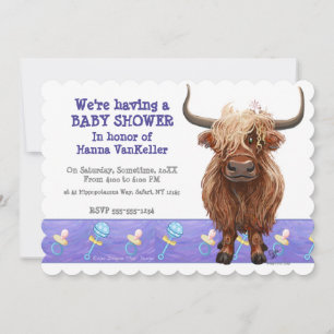 Invitación Highland Cow Mastodon