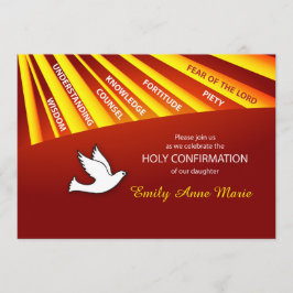 Invitación Hija Confirmación Personalizar, Cust