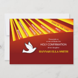 Invitación Hija Confirmación Personalizar, Cust