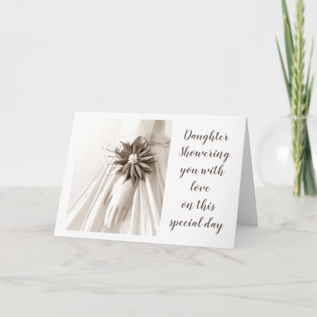 INVITACIÓN **HIJA** DUCHA BRIDAL - DUCHA AMOR A USTED (Anverso)