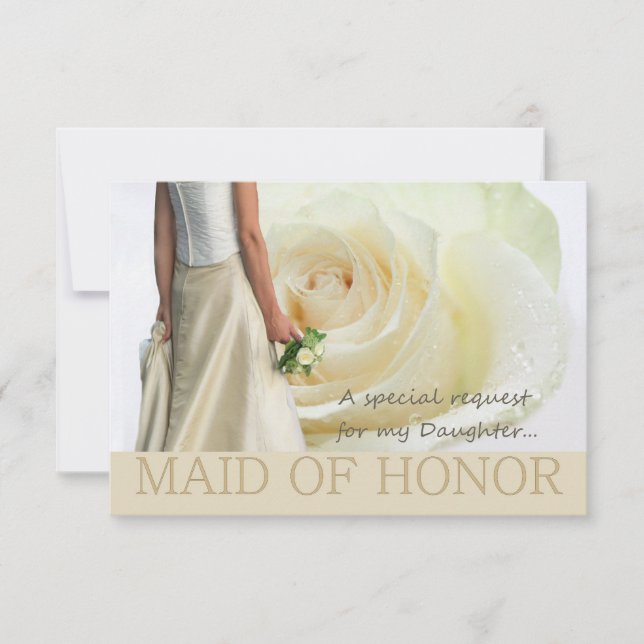 Invitación Hija, por favor, ¿soy mi empleada de honor? (Anverso)