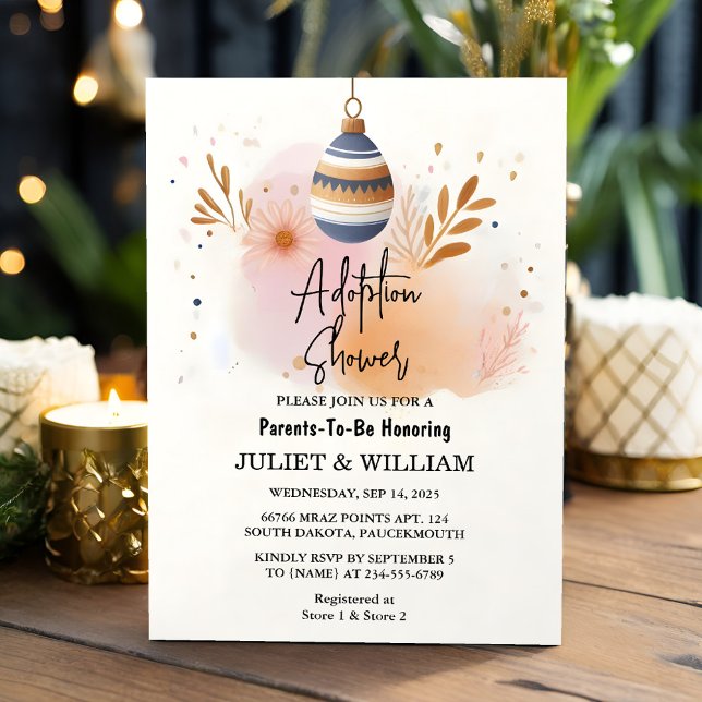 Invitación Hijo pequeño Boho divertido Día de adopción Baby S (Subido por el creador)