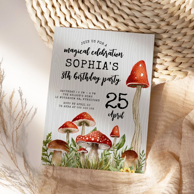 Invitación Hijos de hongos de Woodland encantados Cumpleaños (Subido por el creador)