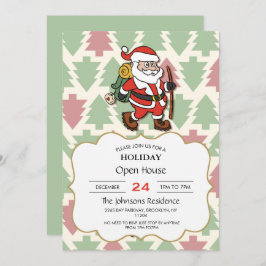 Invitación Hiker de Santa Claus