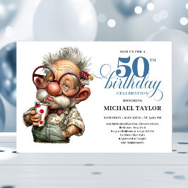 Invitación Hilarious Man Turning 50 Milestone Party Invite