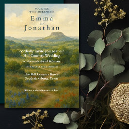 Invitación Hill Country Texas Unique Wedding Invitation Cards