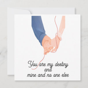 Invitación Hilo Rojo del Destino – Amor de pareja de la mano