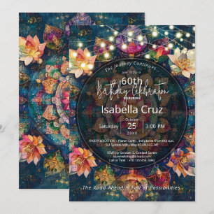Invitación Hilos de Luz Diseño de Mandala Floral
