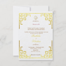 Invitación hindú a una boda