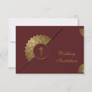 invitación hindú de boda india Ganesha