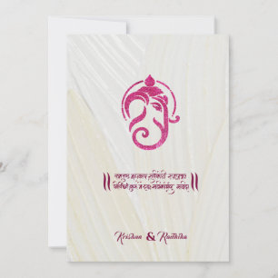 Invitación hindú de Ganesha para boda india