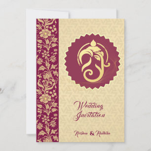 invitación hindú de Ganesha para boda india
