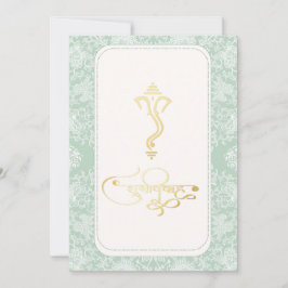 Invitación hindú del boda indio Ganesha