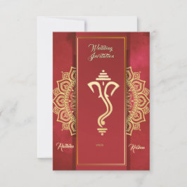 Invitación hindú india a la boda de Ganesha