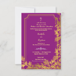 invitación hindú india de boda Ganesha